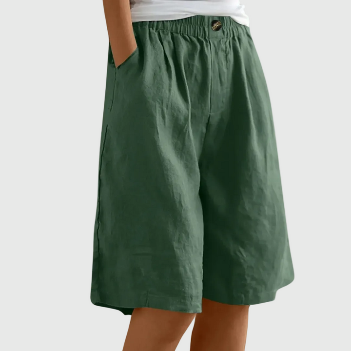 Yusu | Pantaloni Corti Ampi con Vita Elastica Ella