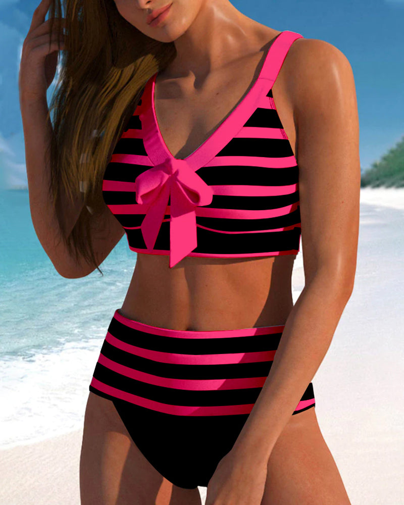 Martina™ | Bikini Stripes High-Waisted