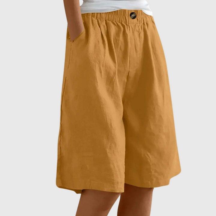 Yusu | Pantaloni Corti Ampi con Vita Elastica Ella