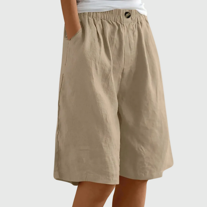 Yusu | Pantaloni Corti Ampi con Vita Elastica Ella