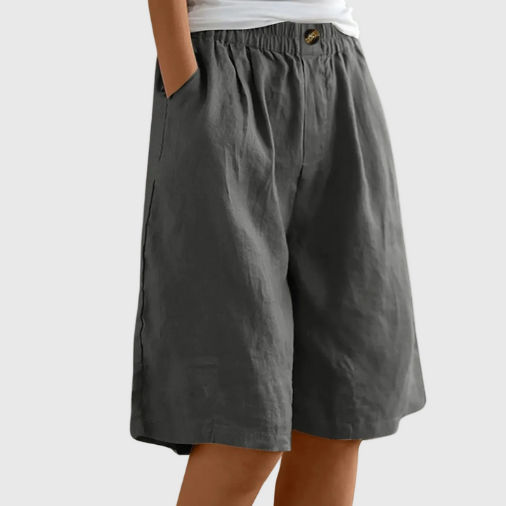 Yusu | Pantaloni Corti Ampi con Vita Elastica Ella