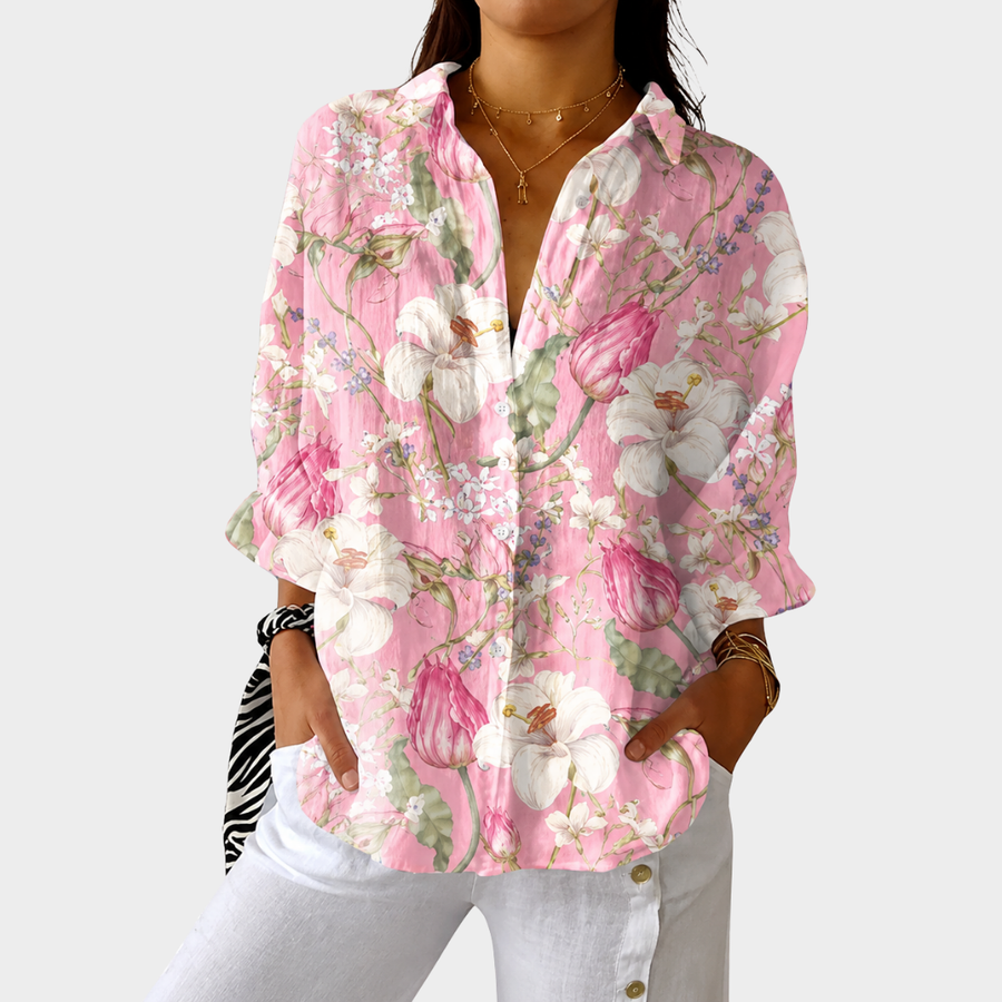 Blusa leggera e colorata con stampa