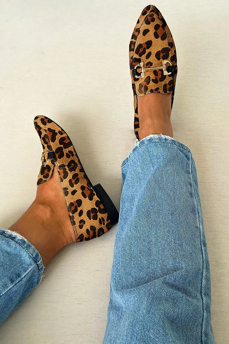 Gia - Eleganti Mocassini con Stampa Leopardo