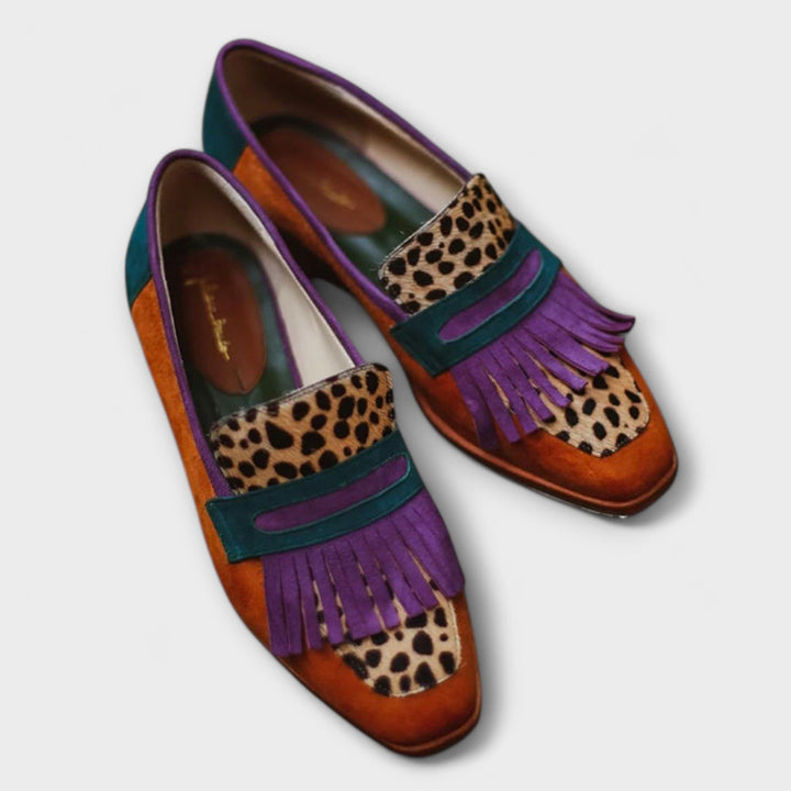 Fallon™ | Brown Leopard Print Loafers