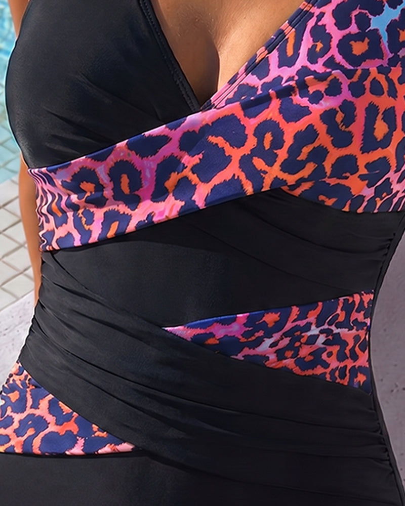 LEO™ | Costume da Bagno Intero con Stampa Leopardo per le Vacanze