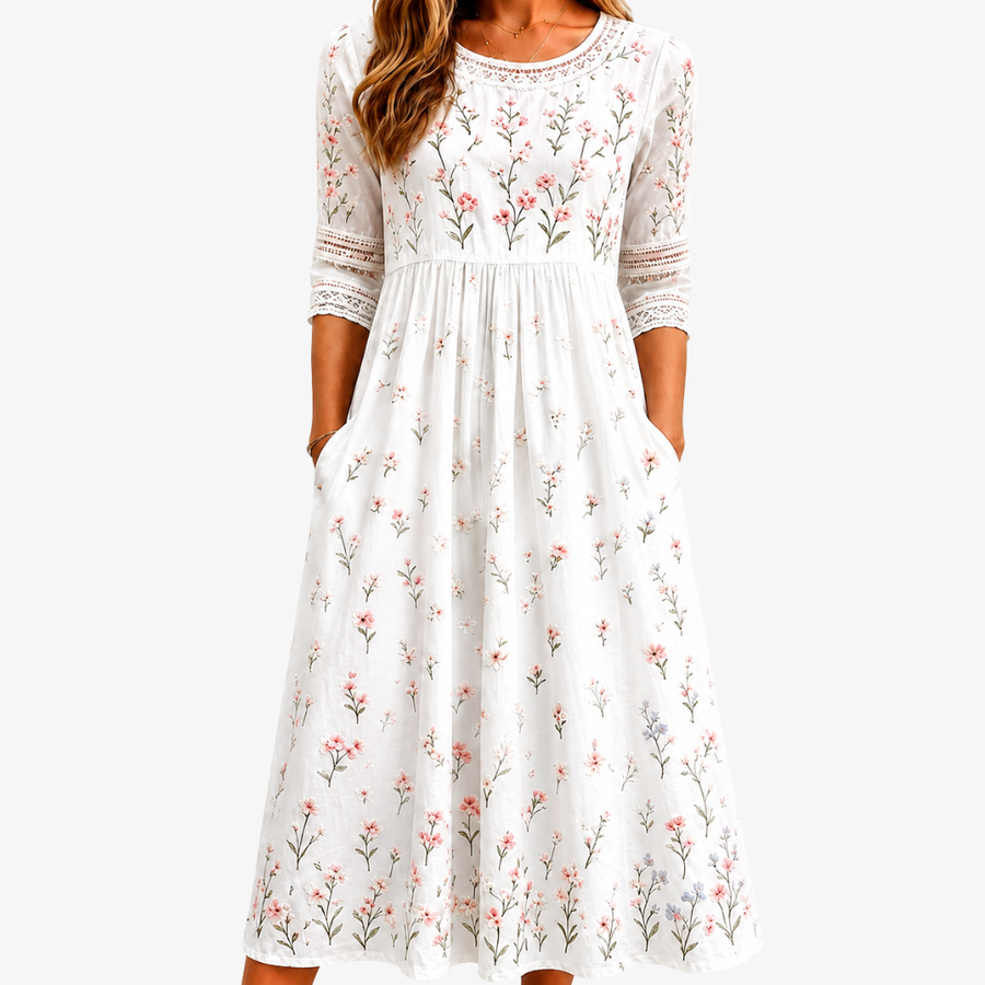 Abito Midi Pocket Whispering Wildflower
