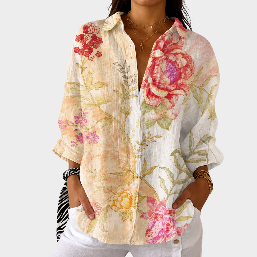 Blusa leggera e colorata con stampa