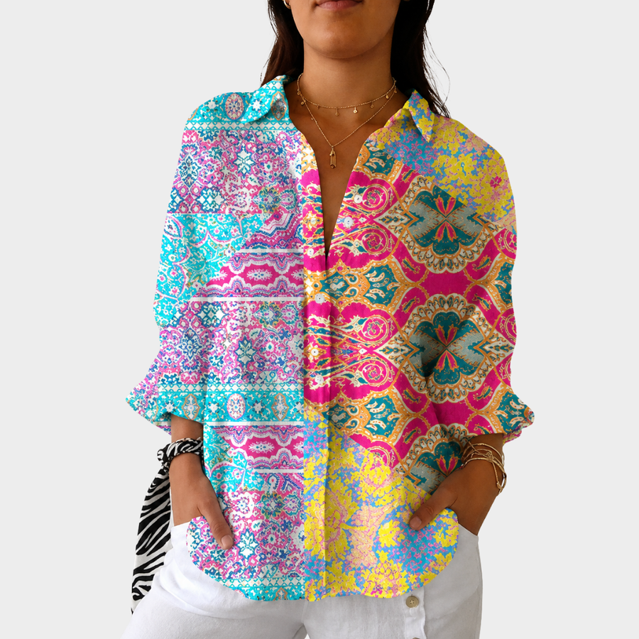 Blusa Stampata Leggera e Colorata
