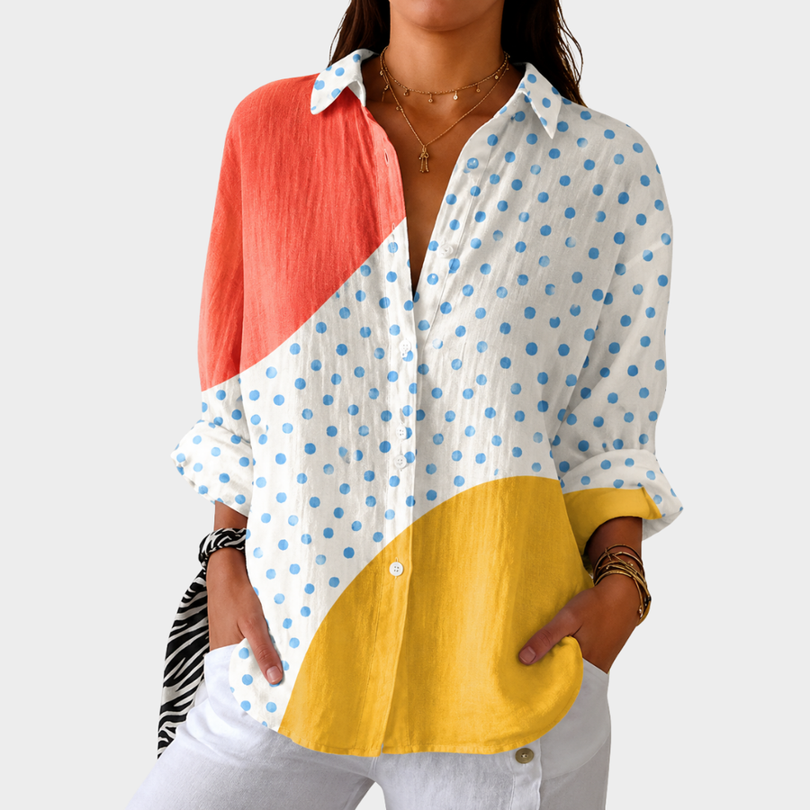 Blusa leggera e colorata con stampa