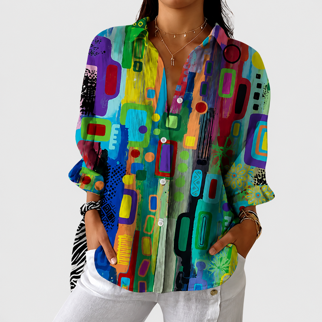 Blusa Leggera e Colorata Stampata
