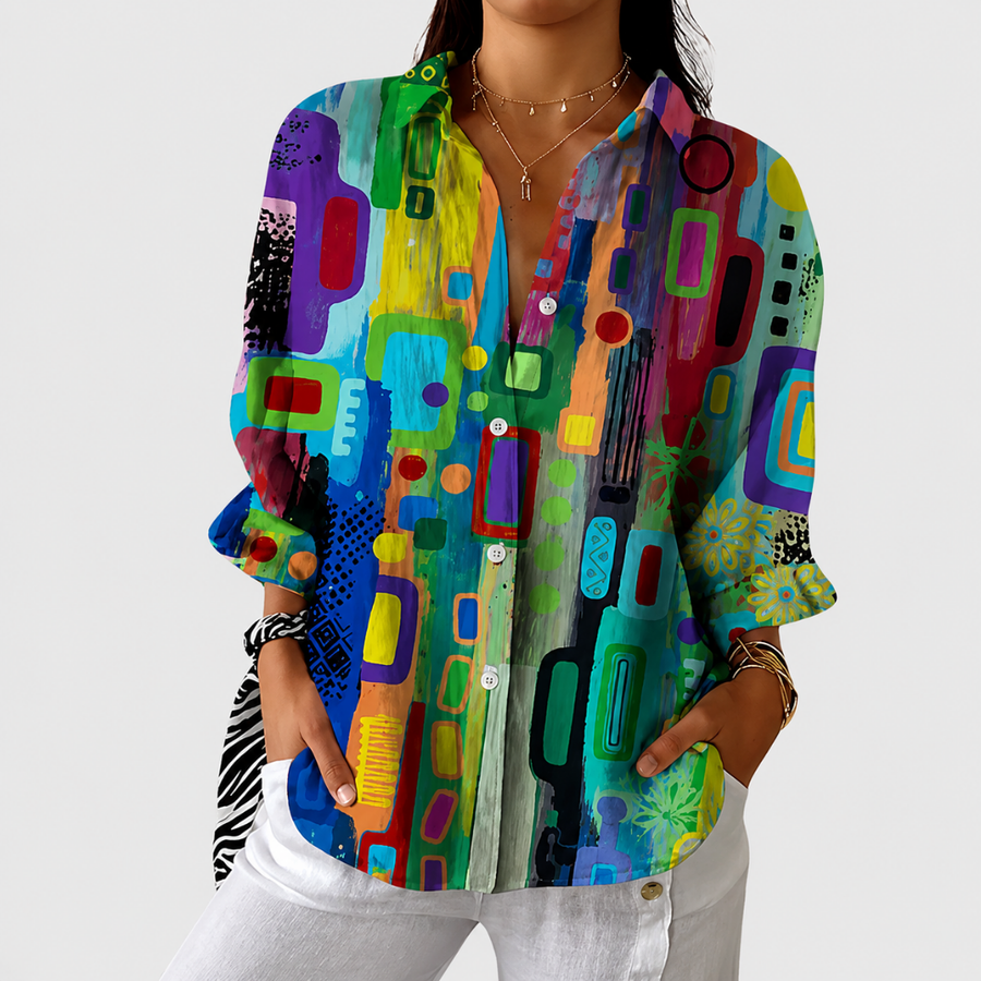 Blusa Leggera e Colorata Stampata