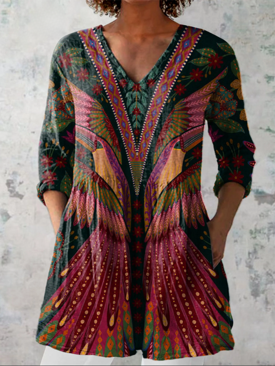 Manon | Blusa Lunga con Scollatura a V