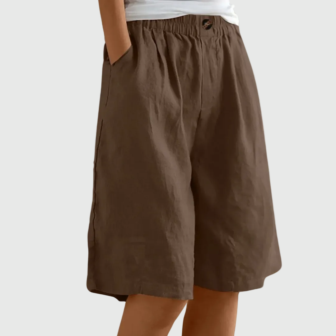 Yusu | Pantaloni Corti Ampi con Vita Elastica Ella