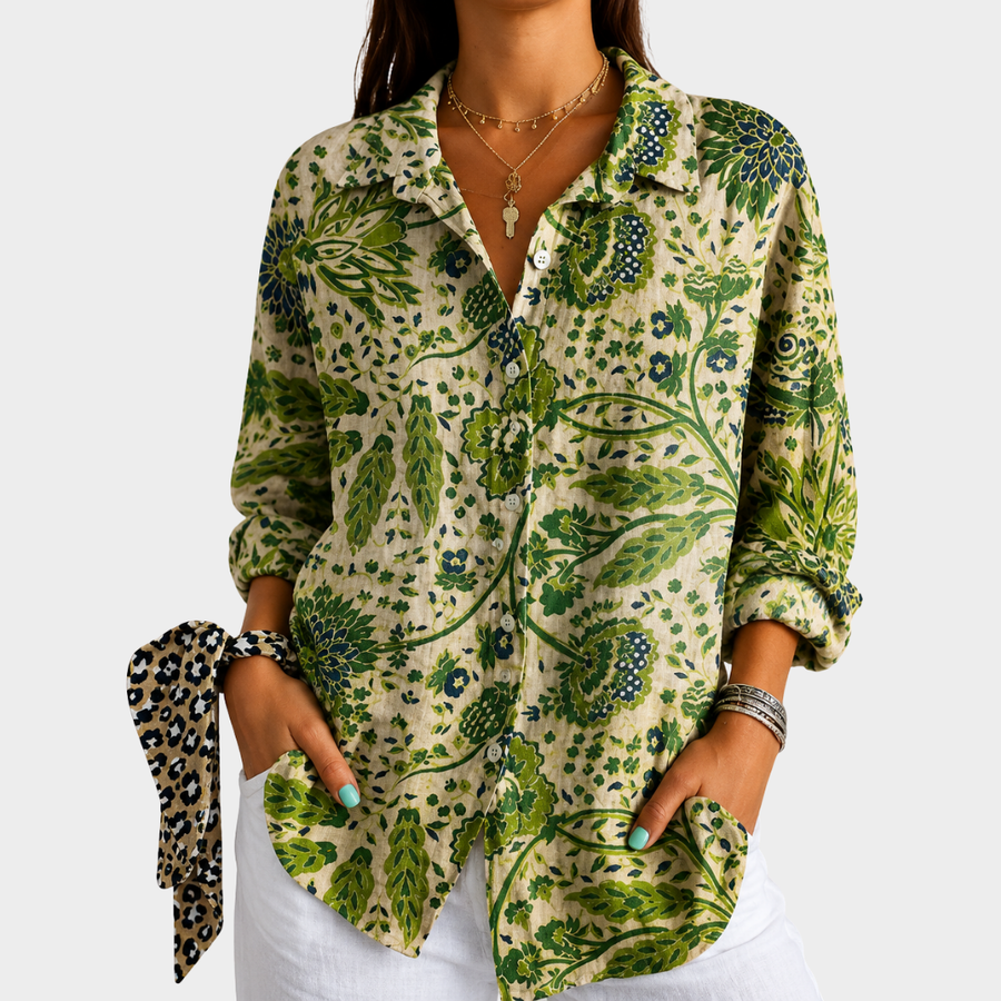 Blusa Fuga nel Giardino Verde