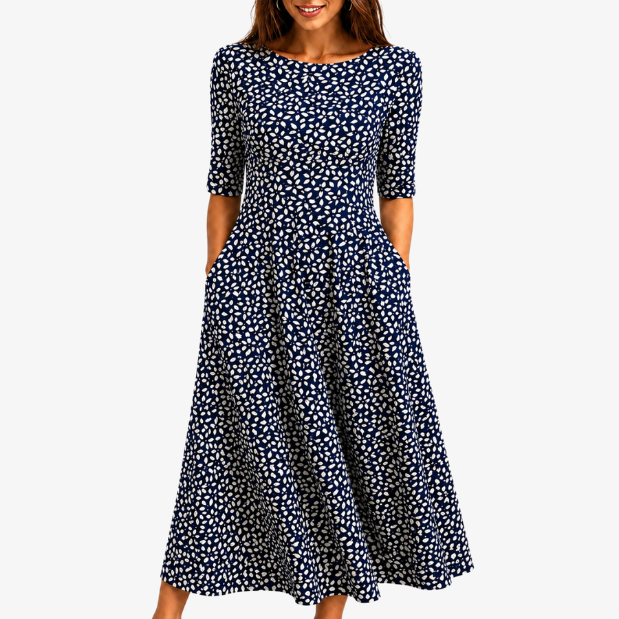 Abito Maxi Pocket Midnight Bloom