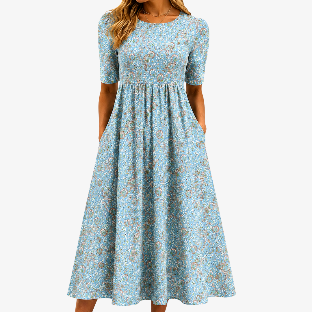 Abito Maxi Pocket Mosaic al Mare