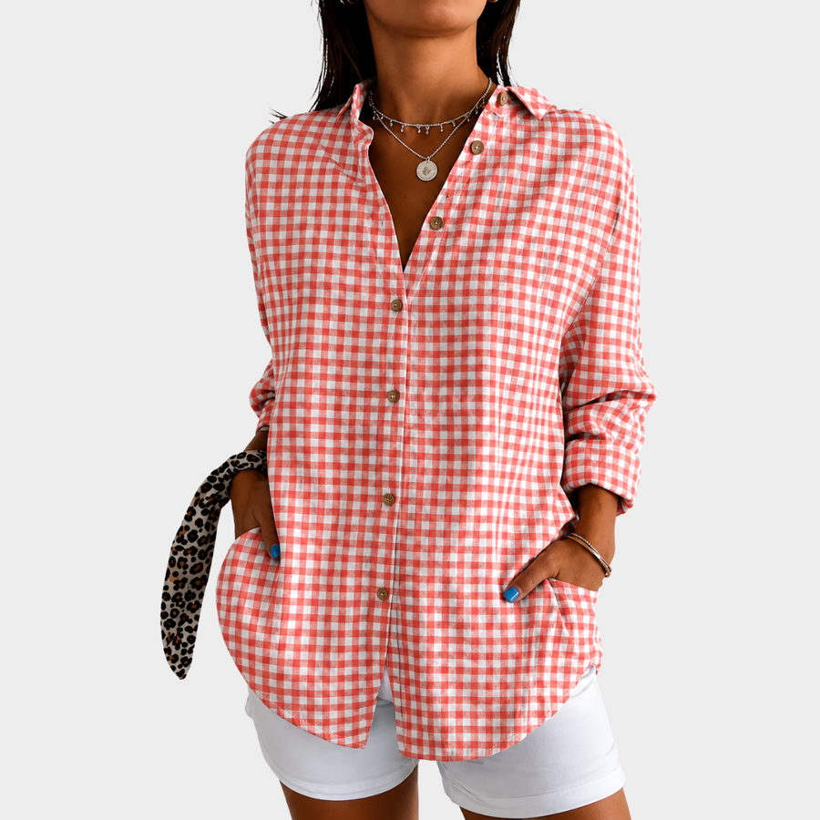Blusa Charm Picnic Corallo