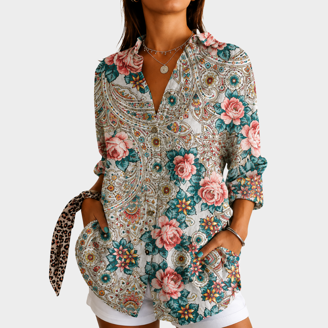 Blusa Paisley Rosa Vintage