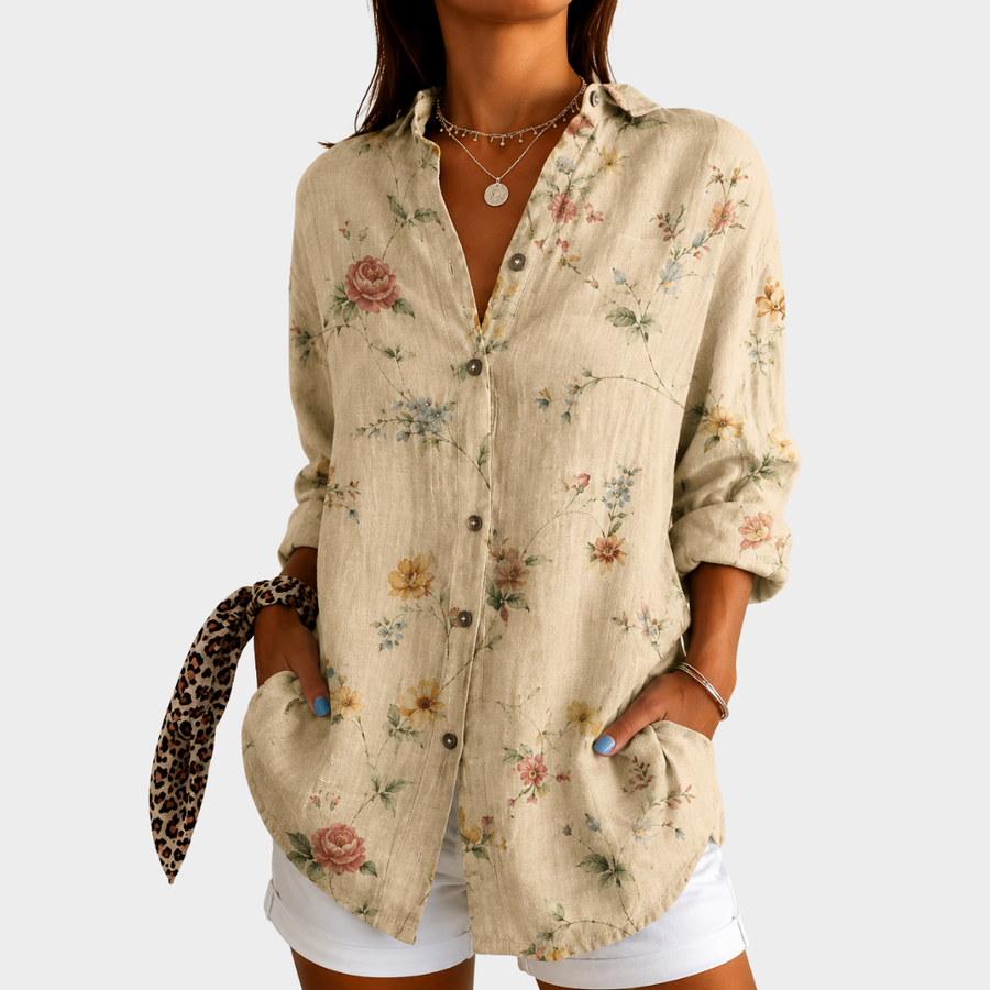 Blusa Floreale Meadow Whisper