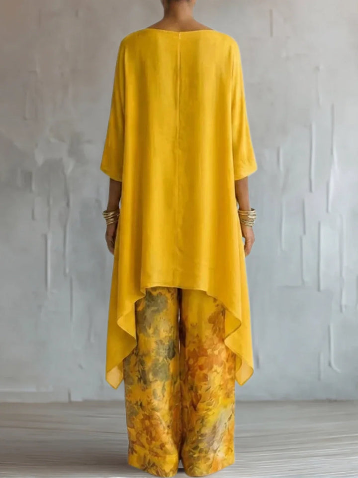 Ginevra | Floral Asymmetrical Fluid Outfit