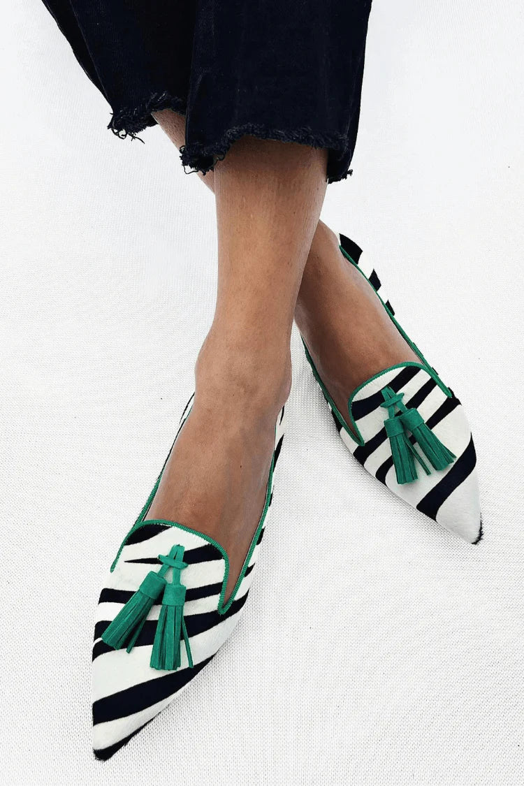 Riane™ | Verde Zebra Moccasins