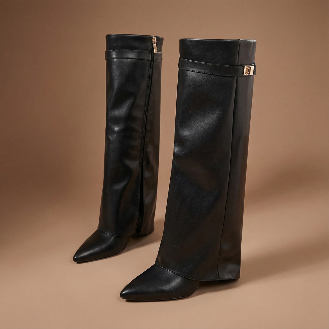 Lunori™ | stivali in pelle luna con gambale largo