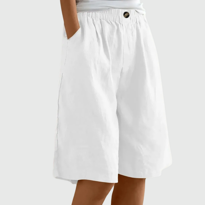 Yusu | Pantaloni Corti Ampi con Vita Elastica Ella
