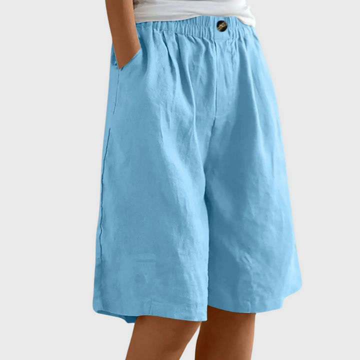 Yusu | Pantaloni Corti Ampi con Vita Elastica Ella