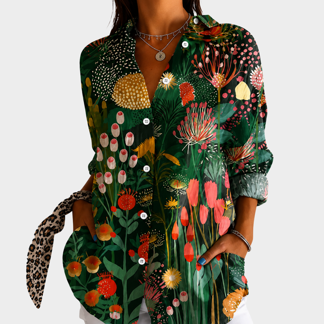 Blusa Dichiarativa Giardino di Mezzanotte