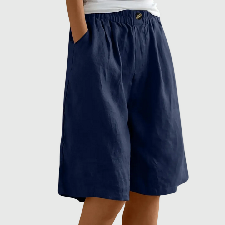 Yusu | Pantaloni Corti Ampi con Vita Elastica Ella