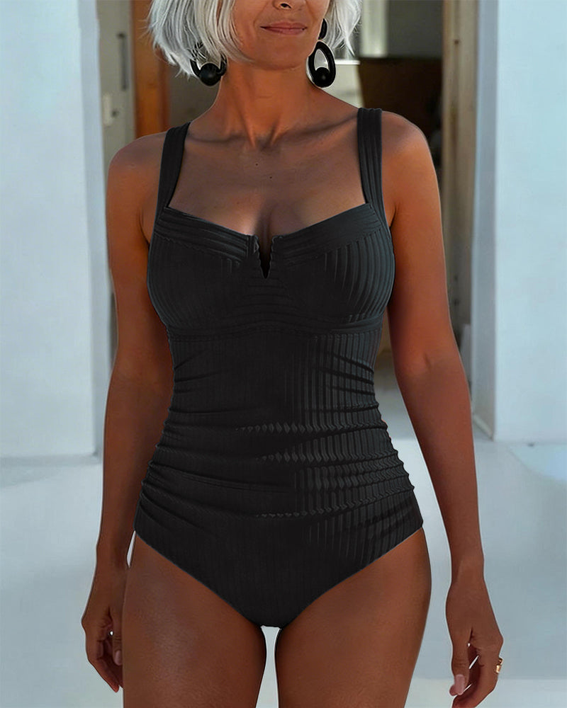 Body con Spalline a Spaghetti e Scollo Quadrato