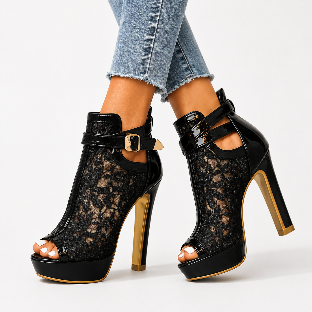 Lilla Elegant Lace Heels