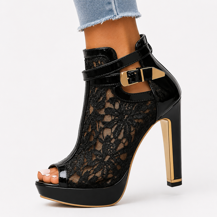 Lilla Elegant Lace Heels