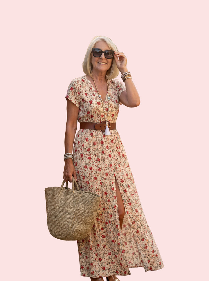 Joselin™ – Vestito lungo bohemien e vaporoso con cintura