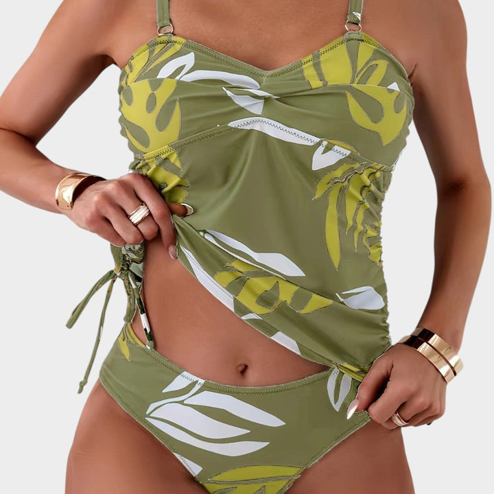 Carmen™ | Bikini con stampa tropicale di foglie verdi
