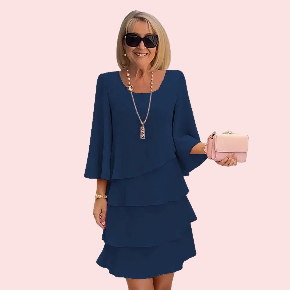 Maria – Elegante vestito midi con volant