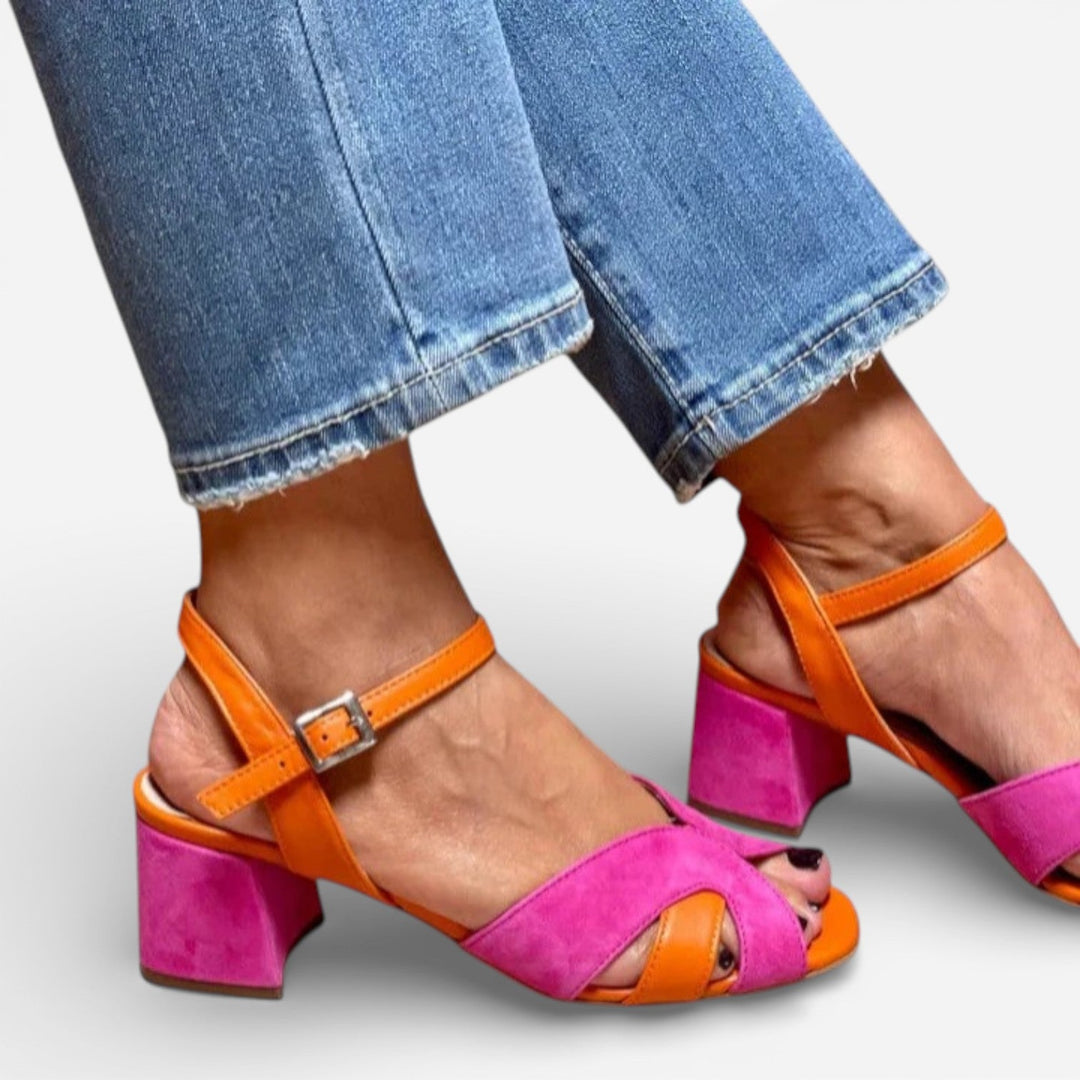 Béatrice Sandali eleganti bicolori