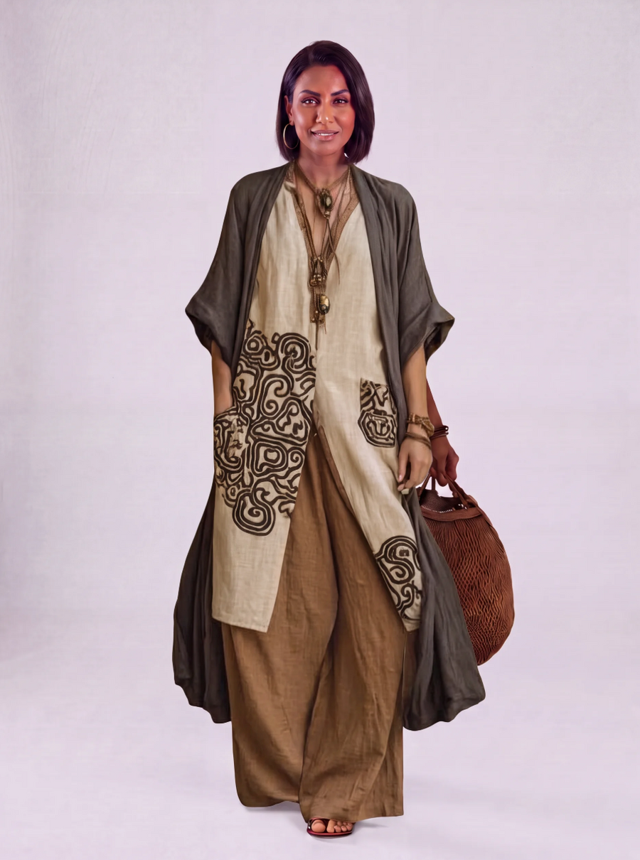 Valentina | Lungo Bohemien Ricamato Completo