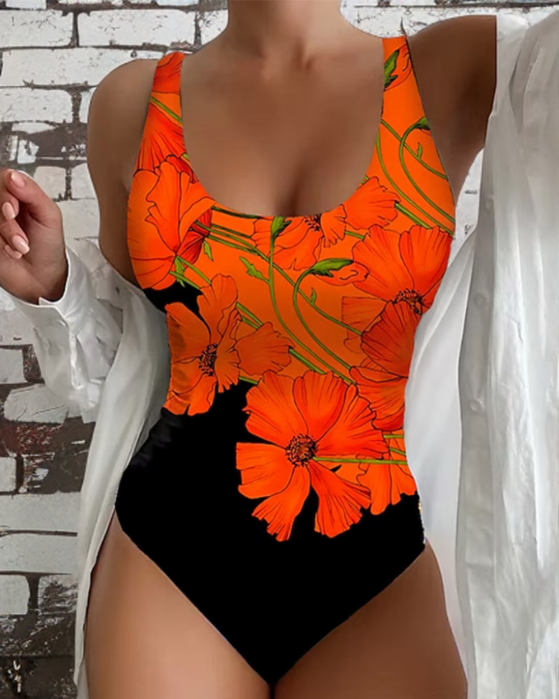 Elena™ | Costume da bagno intero elegante con design floreale