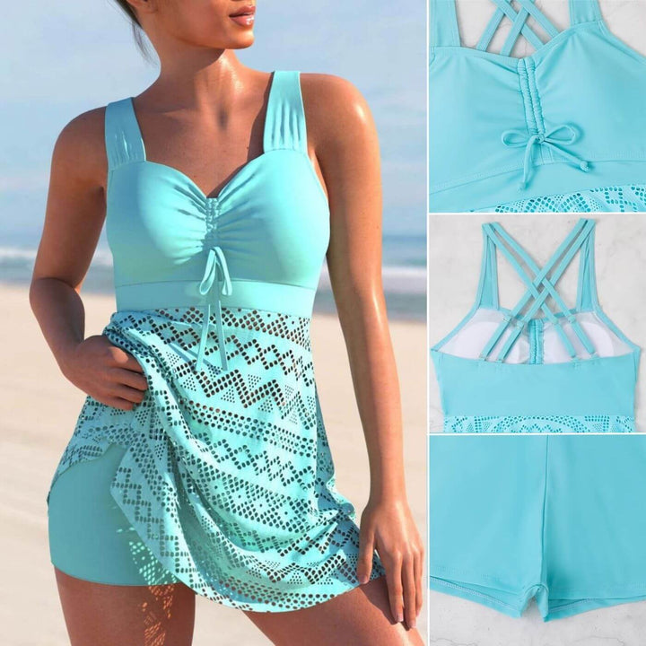 Grace™ | Tankini Arricciato per Costume da Bagno