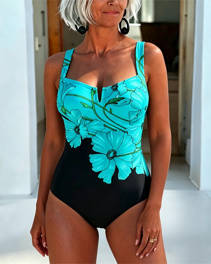 MANUELA™ | Costume Intero con Collo Quadrato
