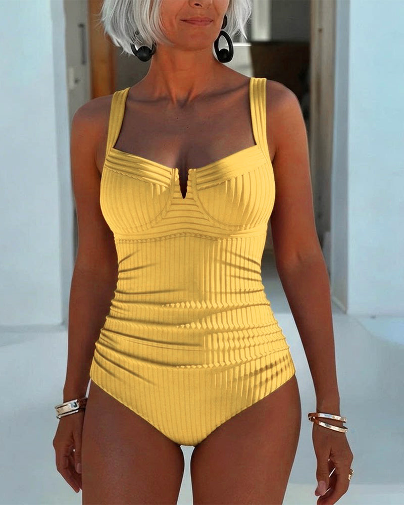Body con Spalline a Spaghetti e Scollo Quadrato