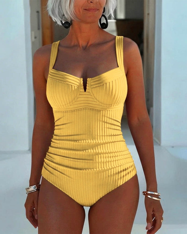 Body con Spalline a Spaghetti e Scollo Quadrato