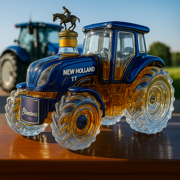 Bottiglia di Whiskey Classica a Forma di Trattore New Holland T7