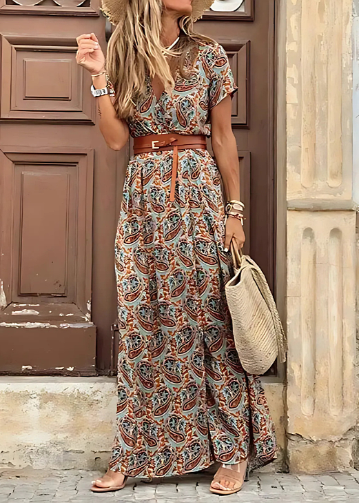 Joselin™ – Vestito lungo bohemien e vaporoso con cintura