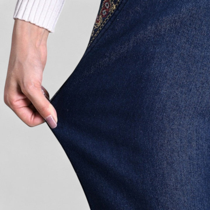  Lunori™| Jeans da donna con tasche laterali e vita elastica